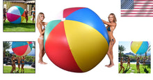 Load image into Gallery viewer, Extra Large 6 ft Inflatable Beach Ball with Quick Inflation – Fun for All Ages