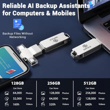 Load image into Gallery viewer, Universal 512GB Photo Backup Stick - Effortless Storage for iPhone, Android &amp; PC