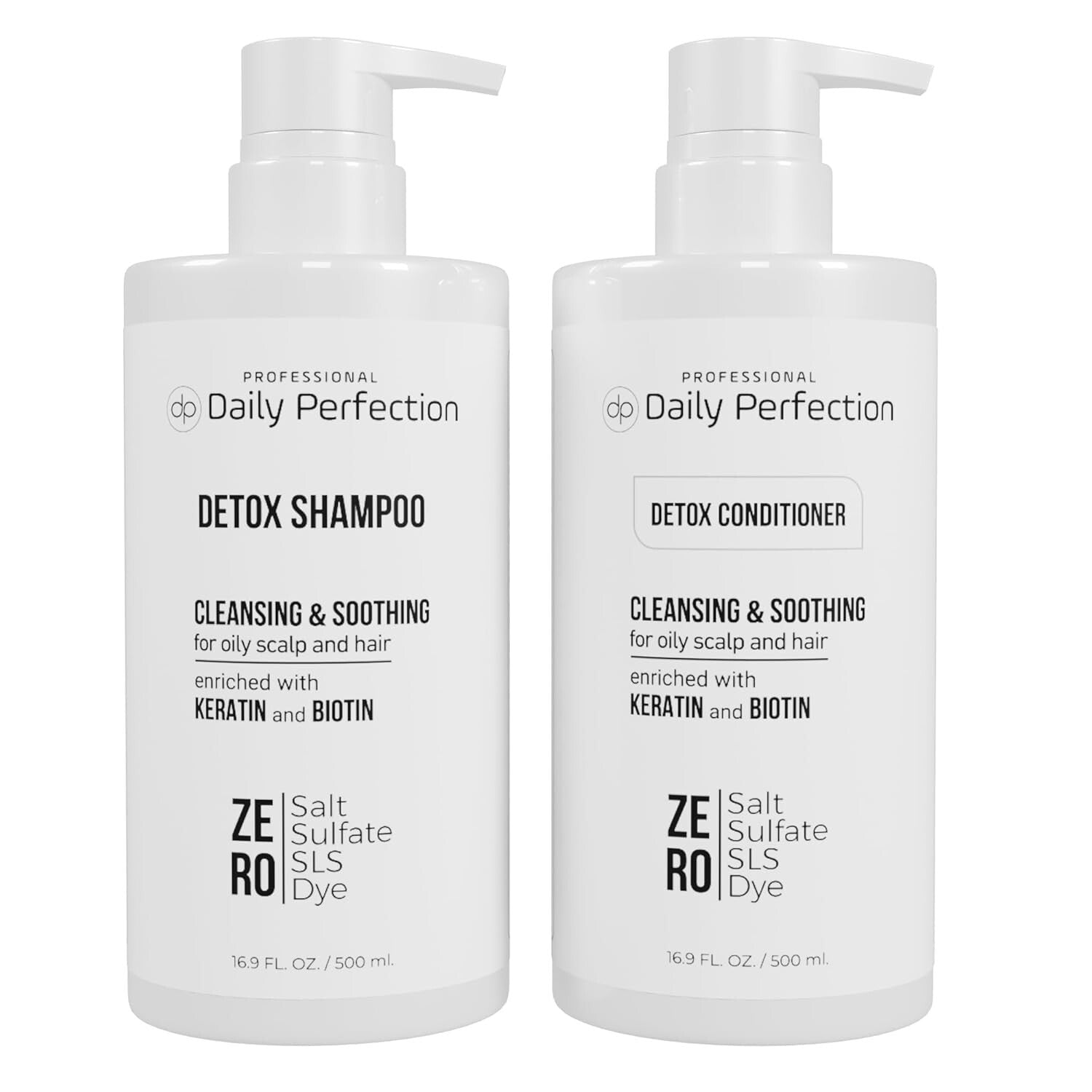 Refreshing Detox Shampoo & Conditioner with Professional Grade Formula - 8x8x4