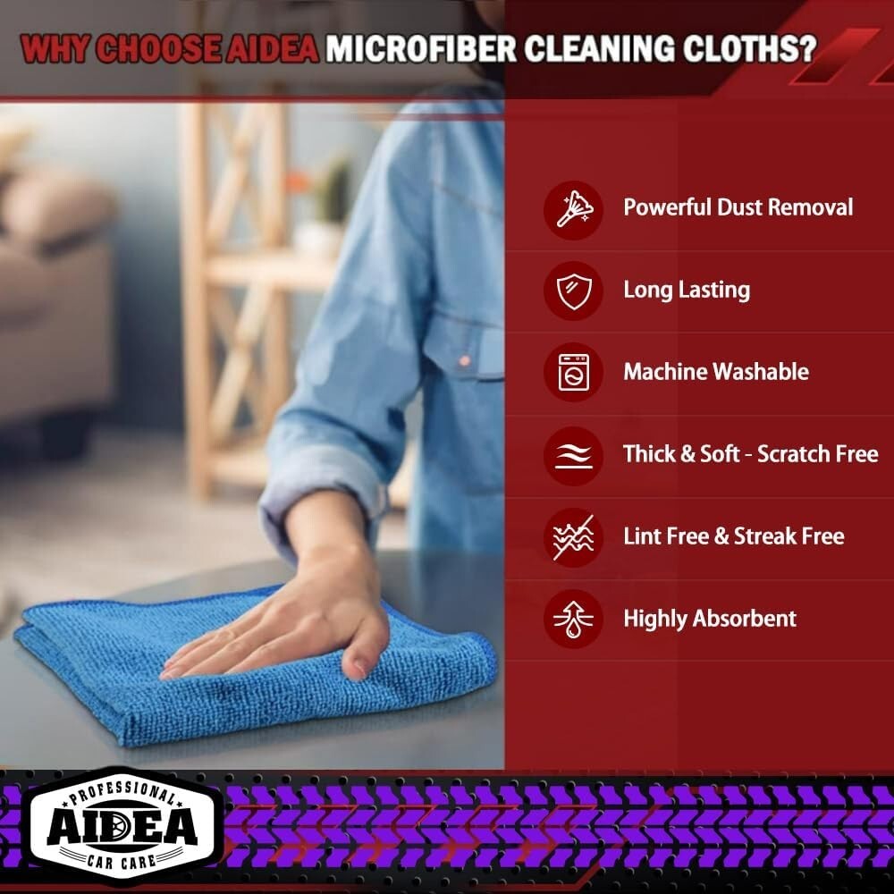 Durable Microfiber Cleaning Rags - 150PK Absorbent Towels for All Surfaces