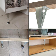 Load image into Gallery viewer, 4 Adjustable Metal Bed Support Legs with Anti-Slip Base - Easy Install Hardware