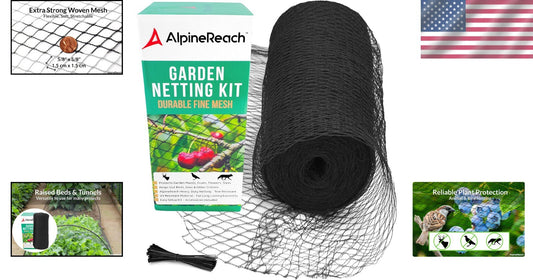 Reusable 7.5 x 100 ft Garden Netting with Zip Ties - Heavy Duty Animal Fencing