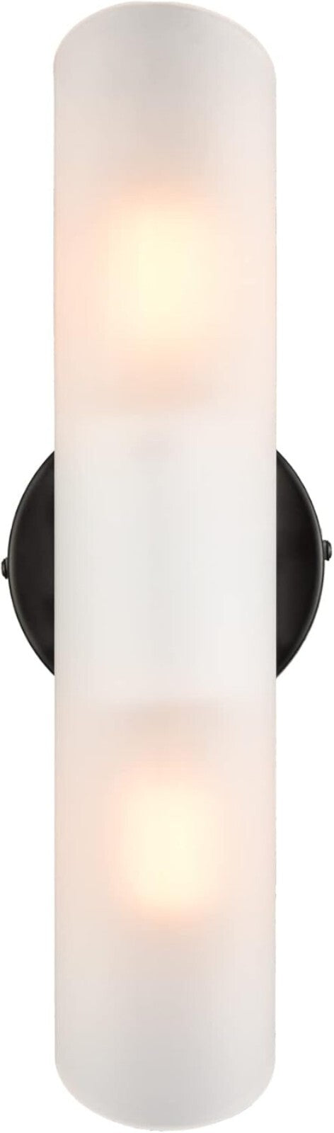 Elegant Black Bathroom Wall Sconces with Frosted Glass - Modern Farmhouse Design