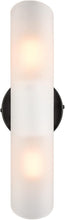 Load image into Gallery viewer, Elegant Black Bathroom Wall Sconces with Frosted Glass - Modern Farmhouse Design