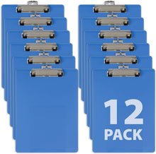 Load image into Gallery viewer, Convenient Letter Size Clipboards in Arctic Blue – 12 Count with Low Clip