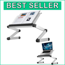 Load image into Gallery viewer, Portable 360-Degree Adjustable Reading Stand for Cookbooks &amp; Laptops - Silver