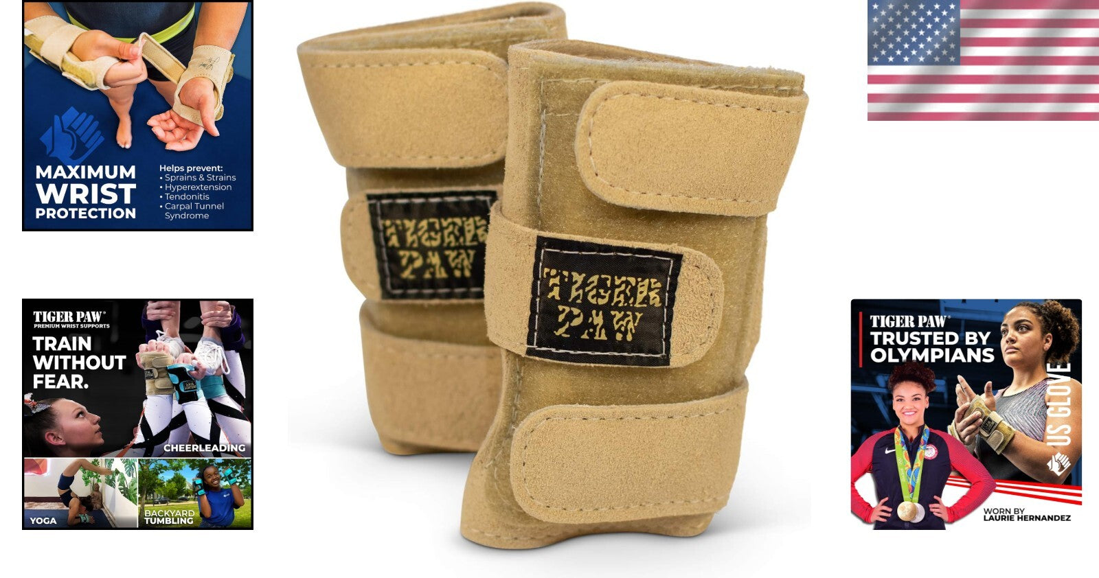 Adjustable Gymnastics Wrist Supports - Youth-Sized Leather Brace Set for Girls