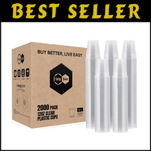 Load image into Gallery viewer, Versatile 2000-Pack Clear Drinking Cups - Ideal for Juices, Sodas, and More