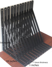 Load image into Gallery viewer, Versatile Wall Shelf Brackets - 12 Pack L 14'' x H 10'' for Easy Installation