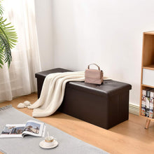 Load image into Gallery viewer, Elegant Folding Storage Ottomans – 700 lbs Capacity, Ideal for Home Organization