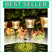Load image into Gallery viewer, 8 Pack Waterproof Solar Pathway Lights - Warm White LED Outdoor Elegance