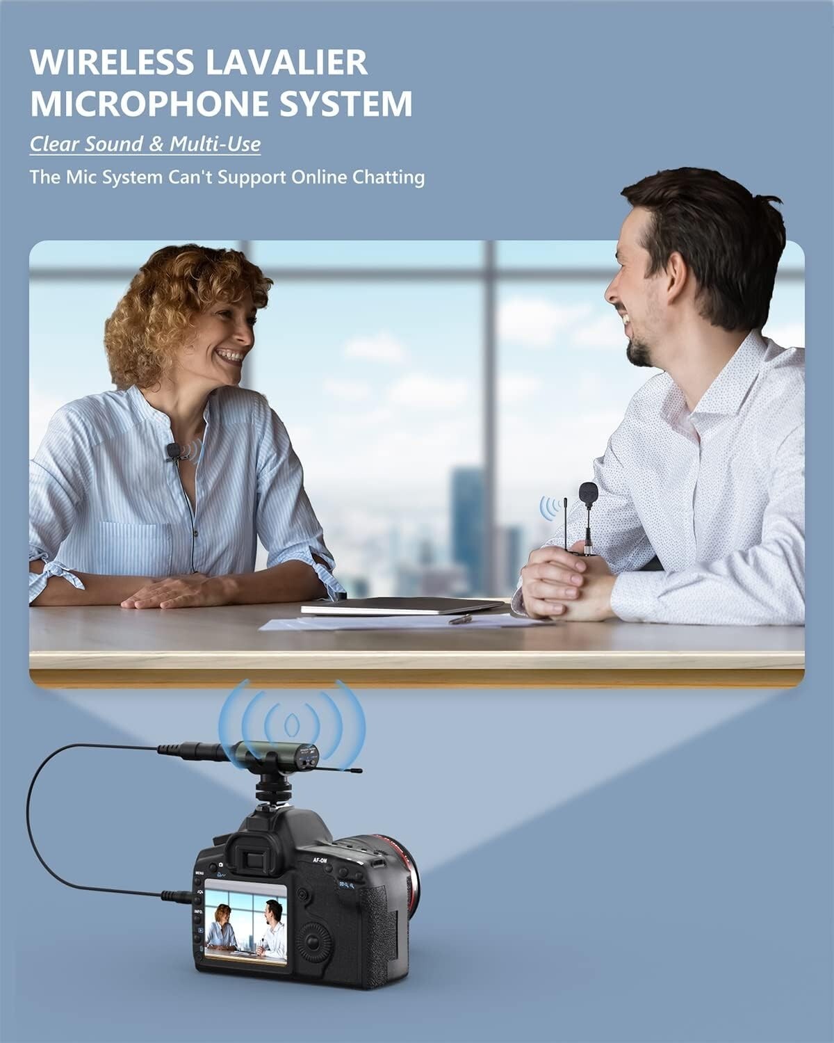 Versatile Wireless Microphone Set with Two Transmitters & Multiple Mics Included