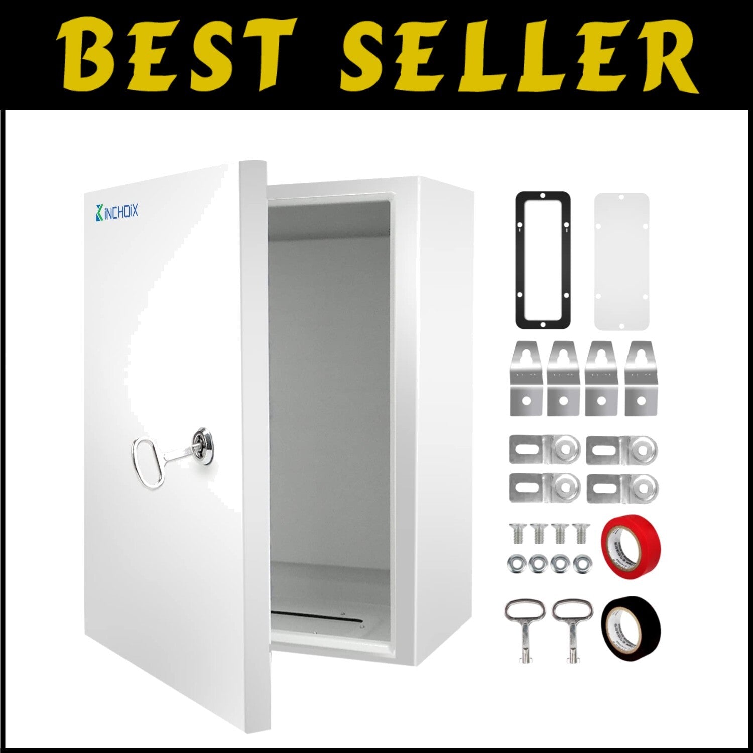 IP66 Waterproof Outdoor Electrical Box 24x16x10'' - Durable & Lockable Enclosure