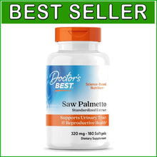 Load image into Gallery viewer, 180 Count Gluten-Free Saw Palmetto 320 mg Extract - Prostate &amp; Urinary Support