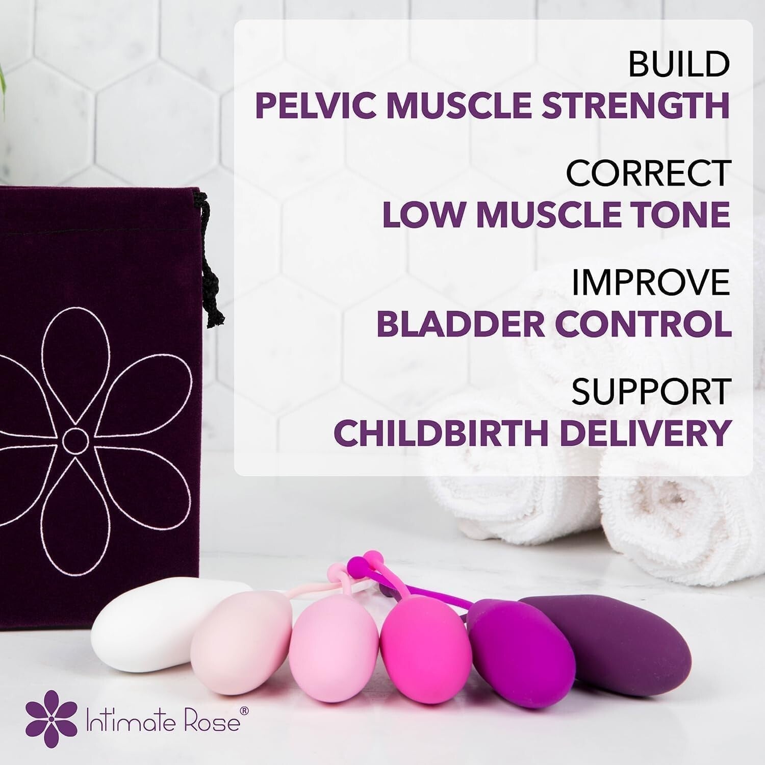 Doctor-Recommended Kegel Weights Training Kit - Pelvic Floor Solution for Women