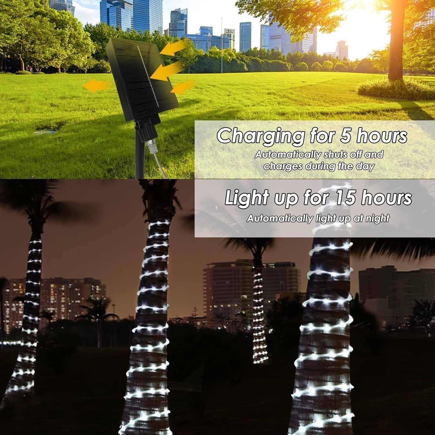 600 LED Solar Outdoor String Lights - Remote Control & Timer Included, 60m
