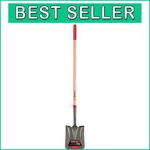 Load image into Gallery viewer, Ergonomic Square-Point Shovel - 48-Inch Hardwood Handle with 16-Gauge Blade