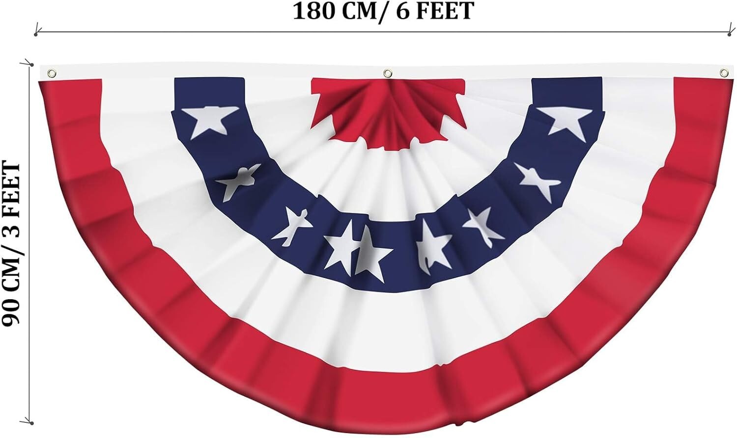 Premium Polyester American Flag Bunting - Ideal for Festivals and Celebrations