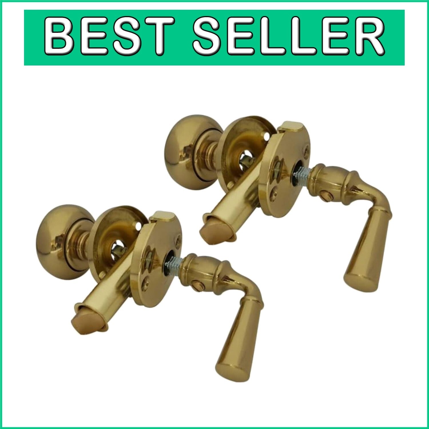 Durable Solid Brass Storm Door Latch - 2 Pack with Easy Install Screws & Knobs