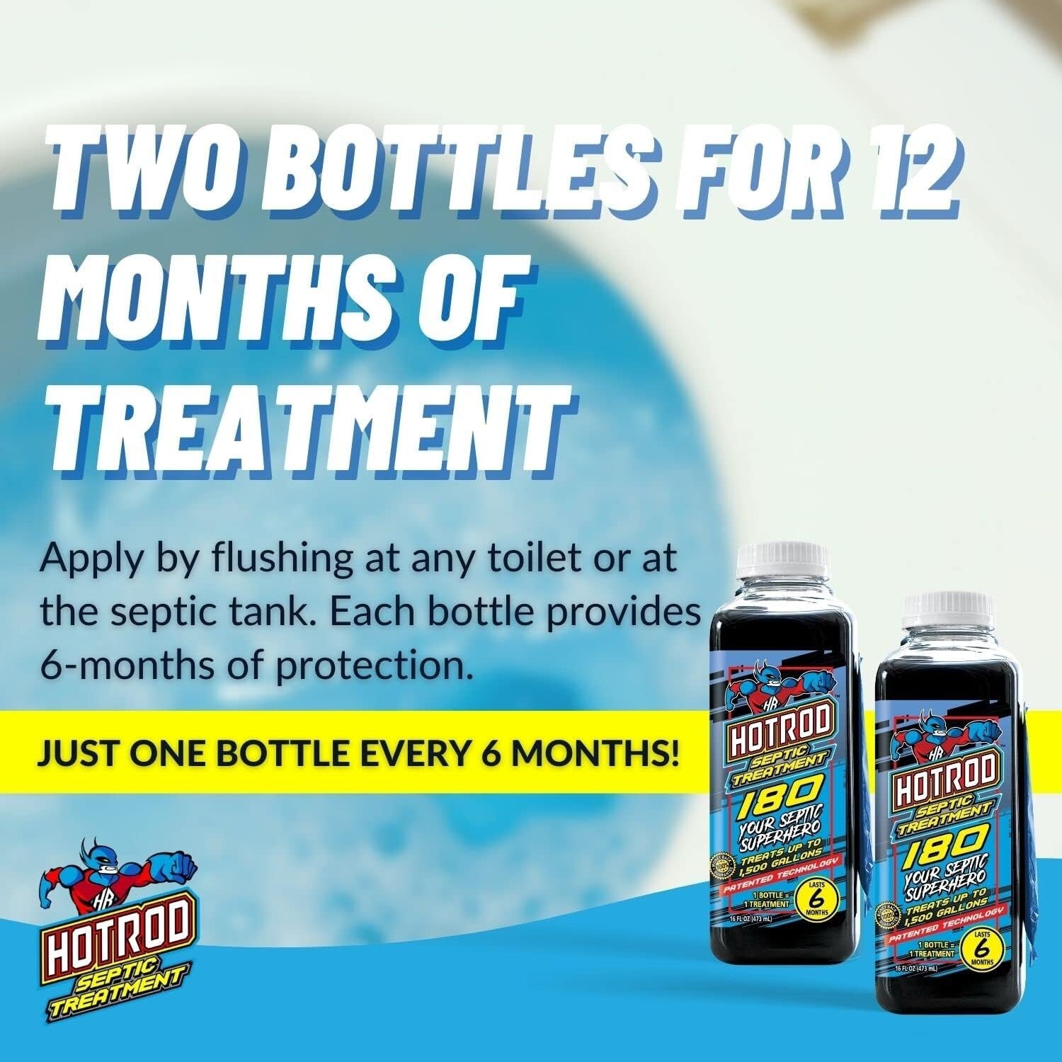 Industrial-Grade Septic Tank Treatment - 12 Month Supply for Optimal Function