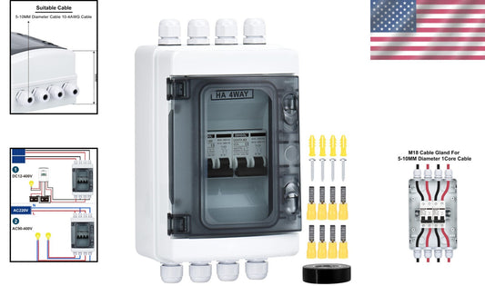 IP65 Waterproof 60 Amp Circuit Breaker Box with Transparent Monitoring Cover
