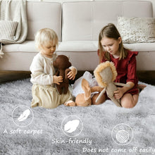Load image into Gallery viewer, High Pile 8' X 10' Shag Area Rug in Light Grey - Stylish and Comfortable Decor