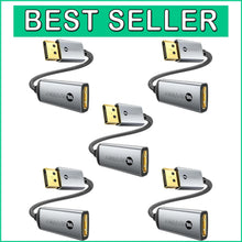 Load image into Gallery viewer, High-Speed 4K DisplayPort to HDMI Adapters - 5 Pack with Strain Relief Design