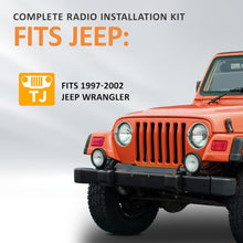 Load image into Gallery viewer, 1997-2002 Jeep Wrangler TJ Double Din Dash Install Kit with Brackets &amp; Harness