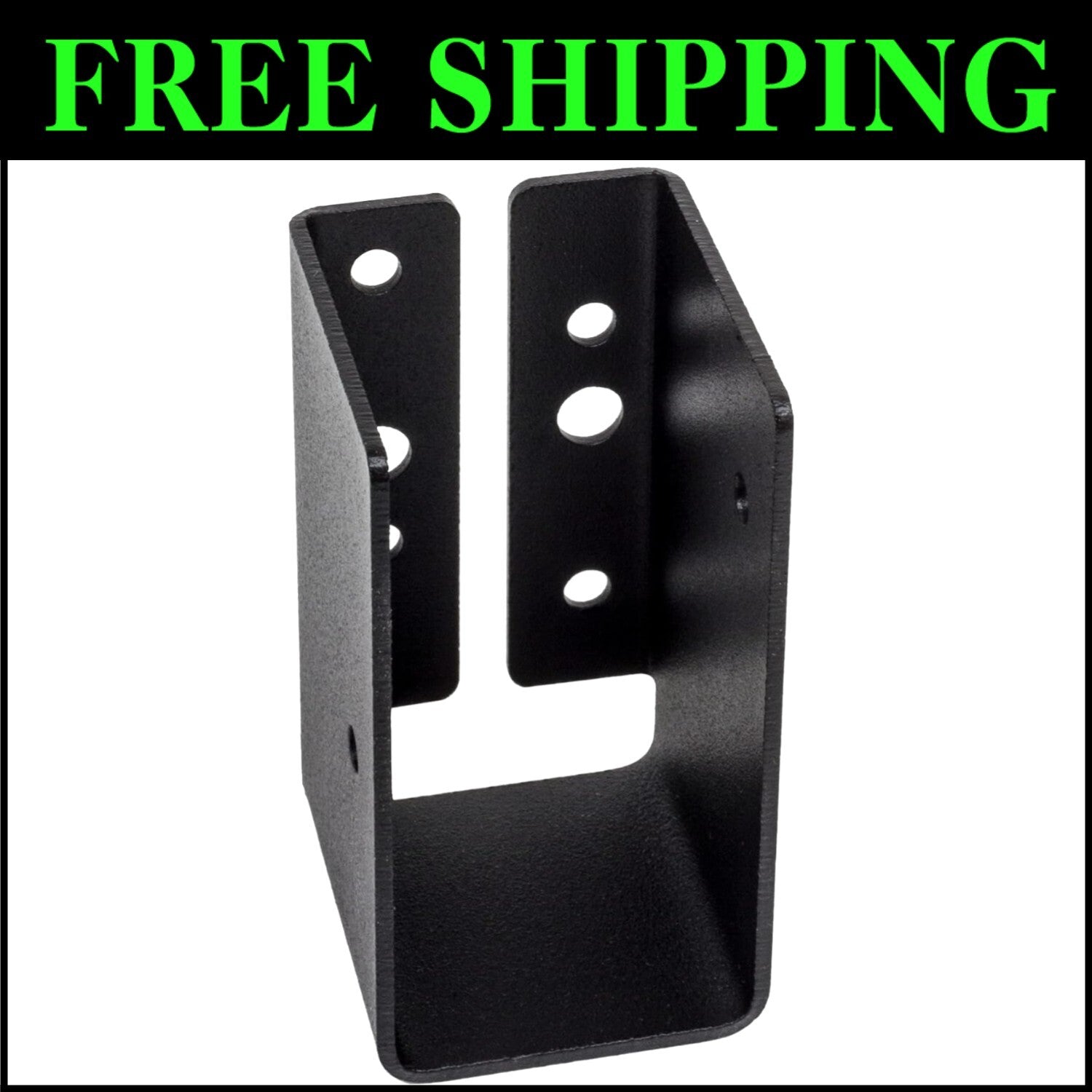 Black Joist Hanger Set for 2x4 Joists - 12 Pack with Concealed-Flange Design