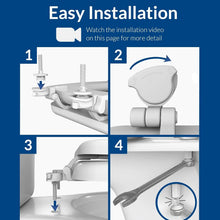 Load image into Gallery viewer, Classic Ice Grey Plastic Toilet Seat with Easy Install and Slow Close Features