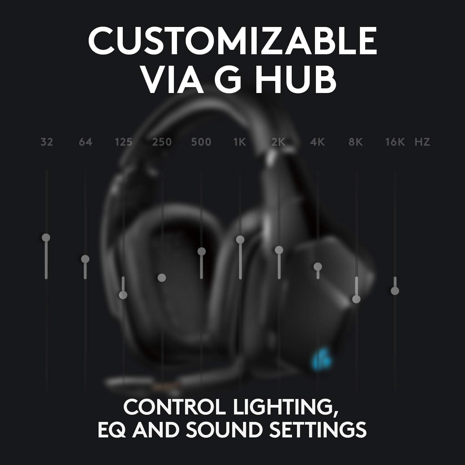 G935 Wireless Gaming Headset - Full RGB, 7.1 Surround Sound & Customizable EQ