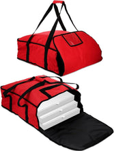 Load image into Gallery viewer, Insulated Pizza Delivery Bag with Transparent ID Window, 22" Heavy Duty Design