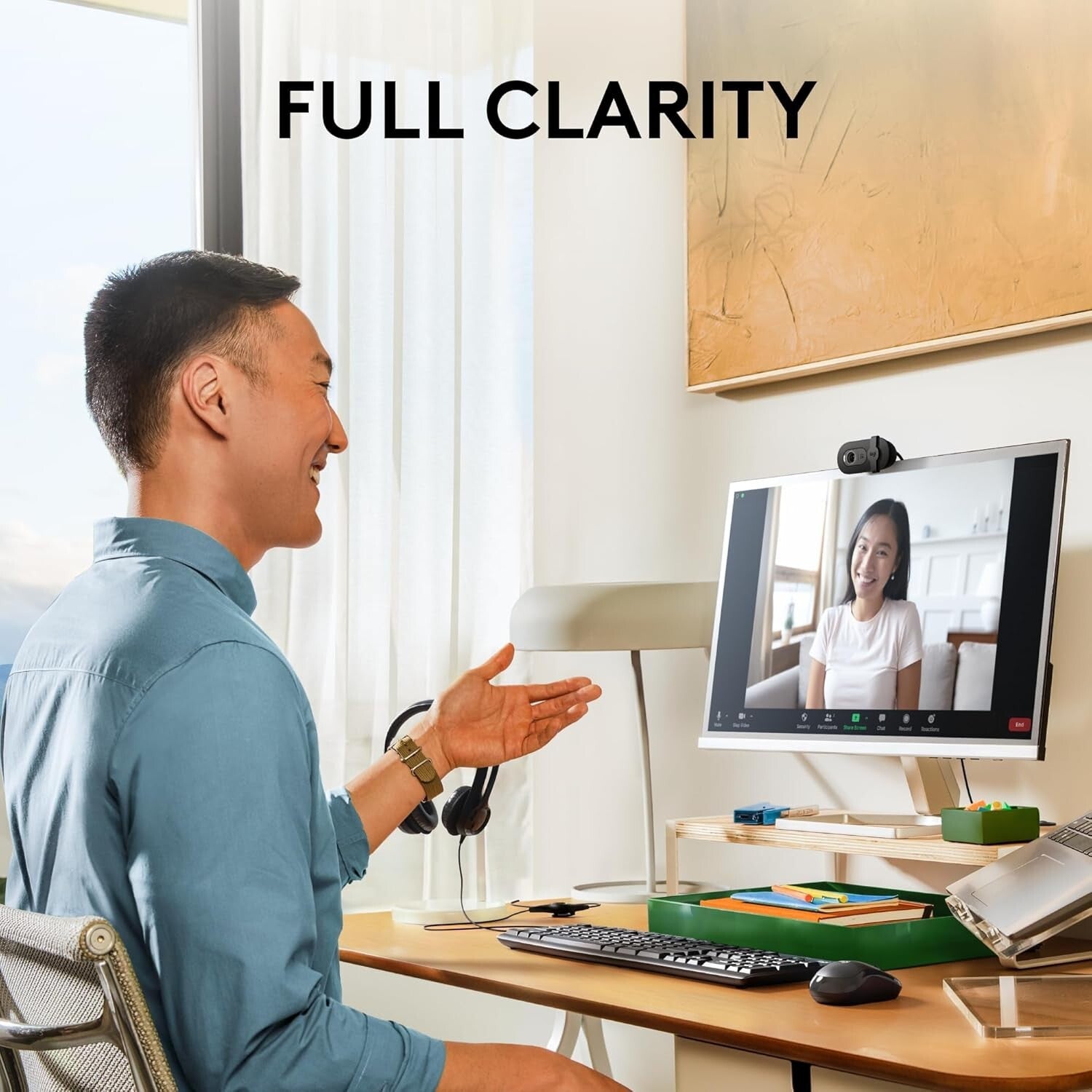 Eco-Friendly Brio 101 Webcam - Full HD 1080p & Integrated Mic for Video Calls
