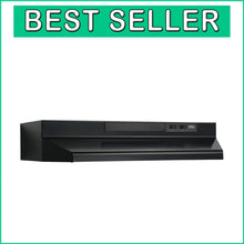 Load image into Gallery viewer, Sleek Black Under-Cabinet Range Hood - 4-Way Convertible &amp; Integrated Lighting