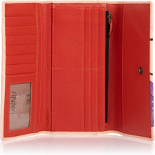 Load image into Gallery viewer, Stylish Hand-Painted Leather Wallet: 7.5” with Magnetic Closure and Coin Pocket