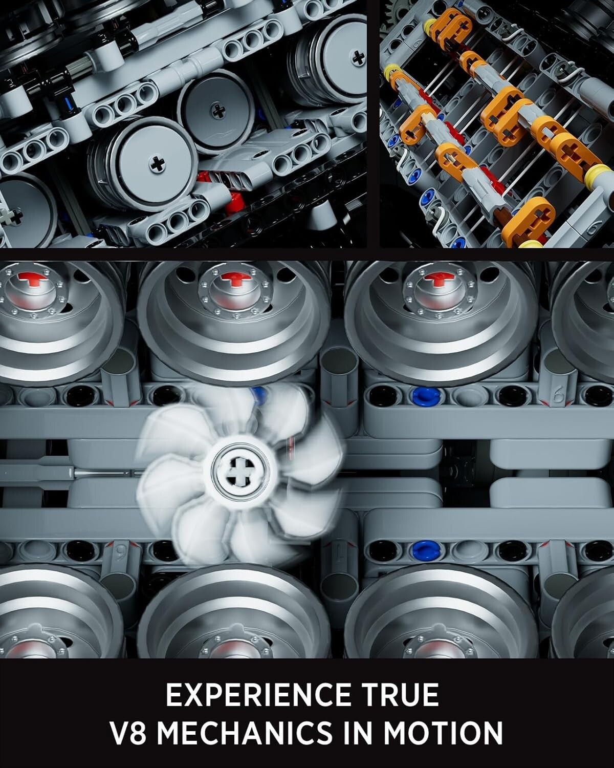 Exclusive V8 Engine Model Kit - Educational 2725 PCS Mechanical Toy for Adults