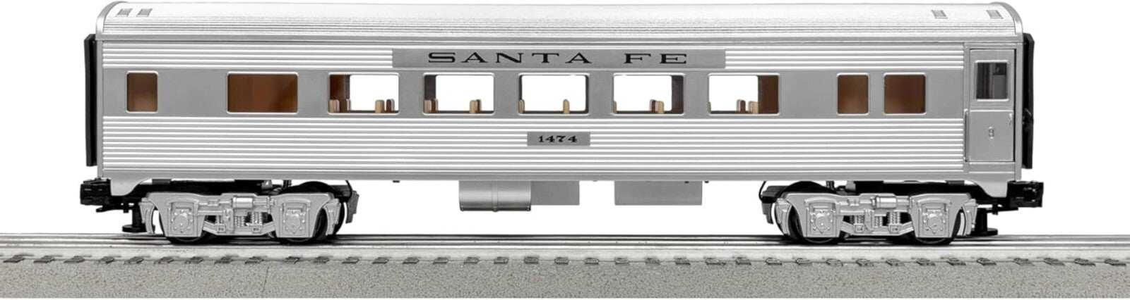 Electric O Gauge Santa Fe Super Chief Train Set with Voice Control & Remote