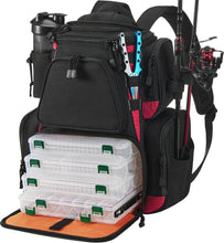 Load image into Gallery viewer, Comfortable Fishing Tackle Backpack with Adjustable Storage &amp; Reflective Strips