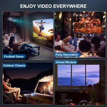 Load image into Gallery viewer, Home Theater Projector: 1080P, 14000L Brightness, 5G WiFi &amp; Bluetooth Connection