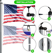 Load image into Gallery viewer, Premium Heavy Duty Flag Pole 25 FT - Perfect for Residential &amp; Commercial Use