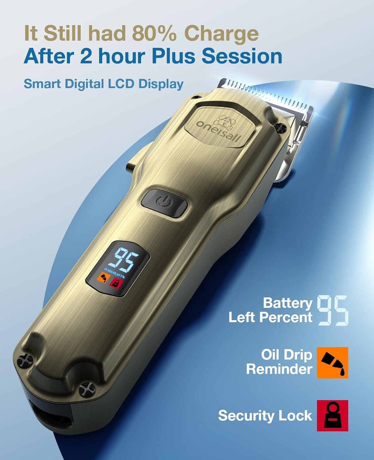 Rechargeable Waterproof Dog Clippers for Easy Grooming - 10 Detachable Combs