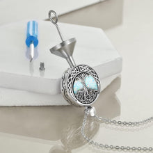 Load image into Gallery viewer, Personalized Tree of Life Memorial Urn Necklace - Sterling Silver with Engraving