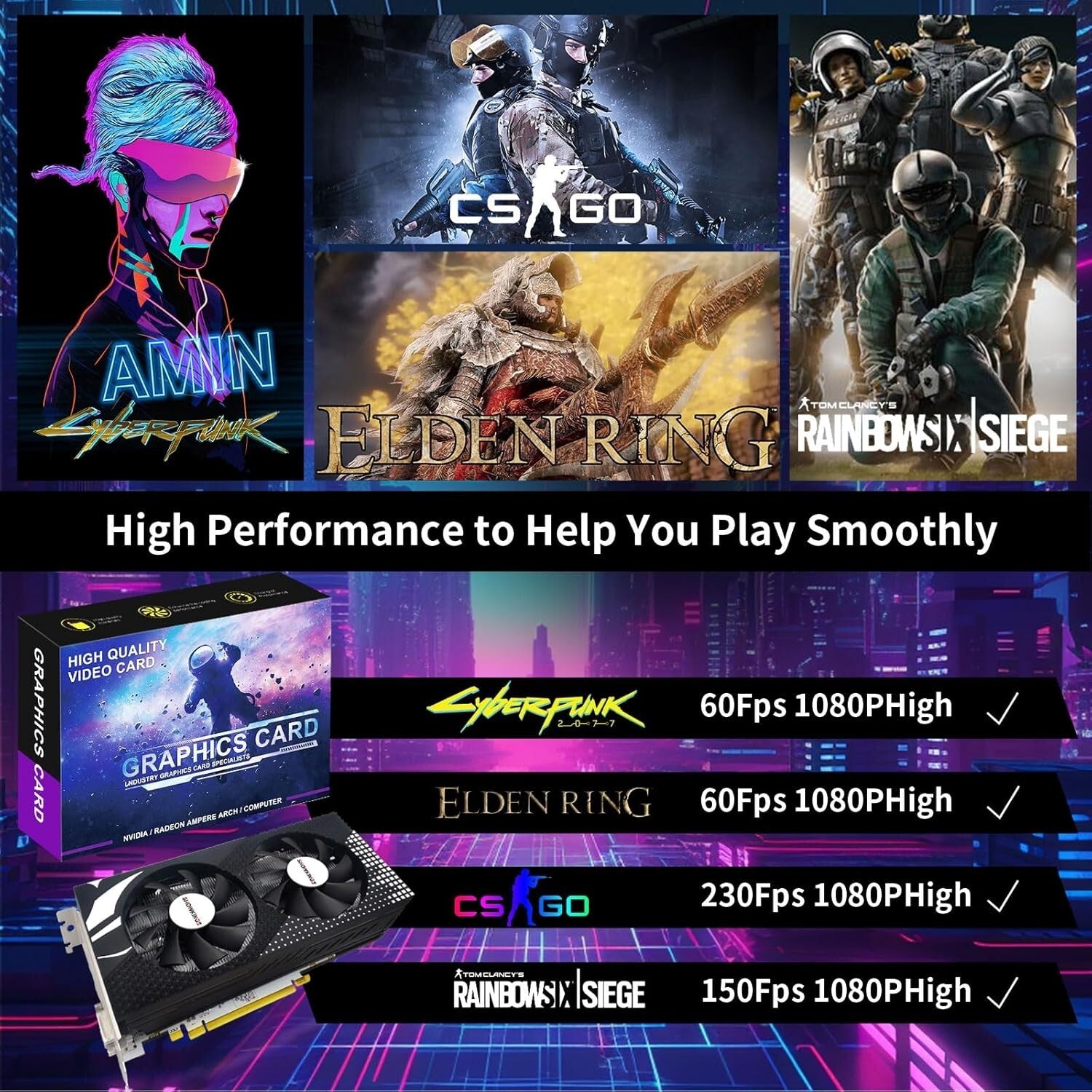 8GB GDDR5 Radeon RX 580 - Multi-Functional Graphics Card Perfect for Work & Play