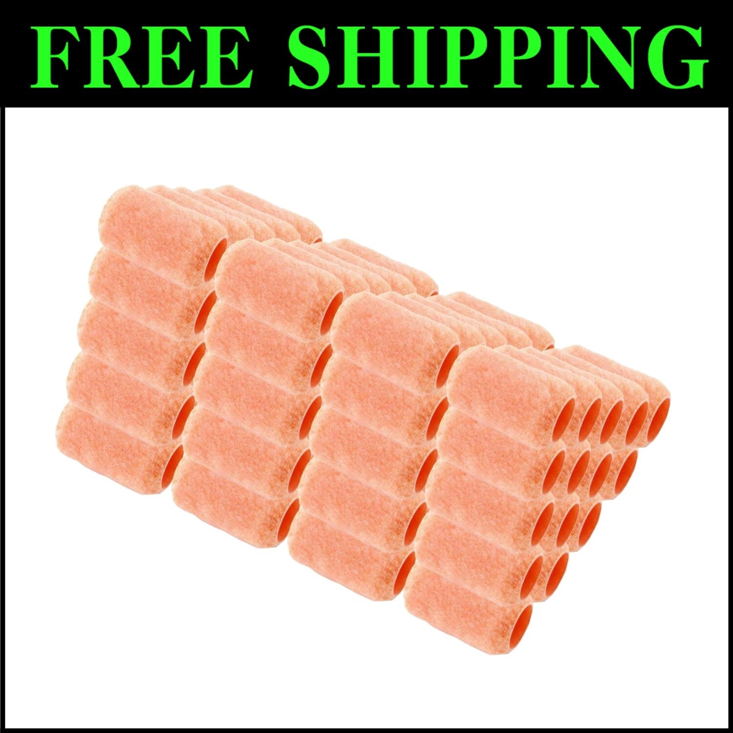 Washable 4-Inch Paint Roller Cover Refill Pack of 60 - Perfect for Professionals