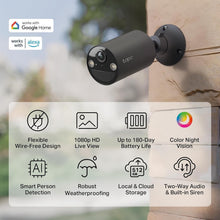 Load image into Gallery viewer, 1080P Wireless Outdoor Security Camera with 180-Day Battery Life &amp; Night Vision