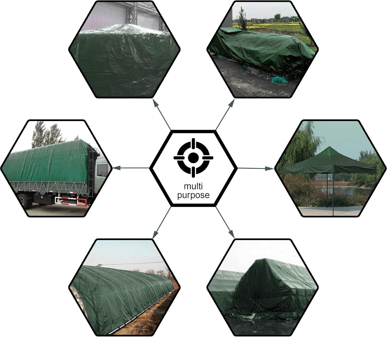 Economical Waterproof Emergency Tarp 18' x 24' - Perfect for Camping & Covering