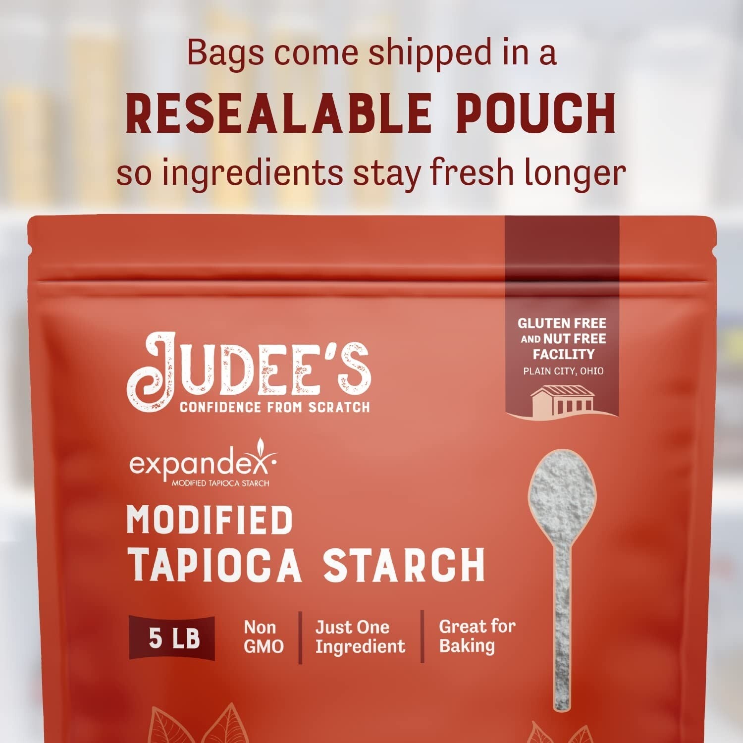 Judee's 5 lb Expandex Tapioca Starch - Dairy-Free, Ideal for Tortillas & Breads