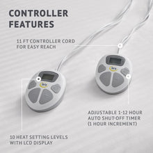 Load image into Gallery viewer, ETL Certified Electric Mattress Pad - King, 10 Heat Settings &amp; Auto Shut-Off