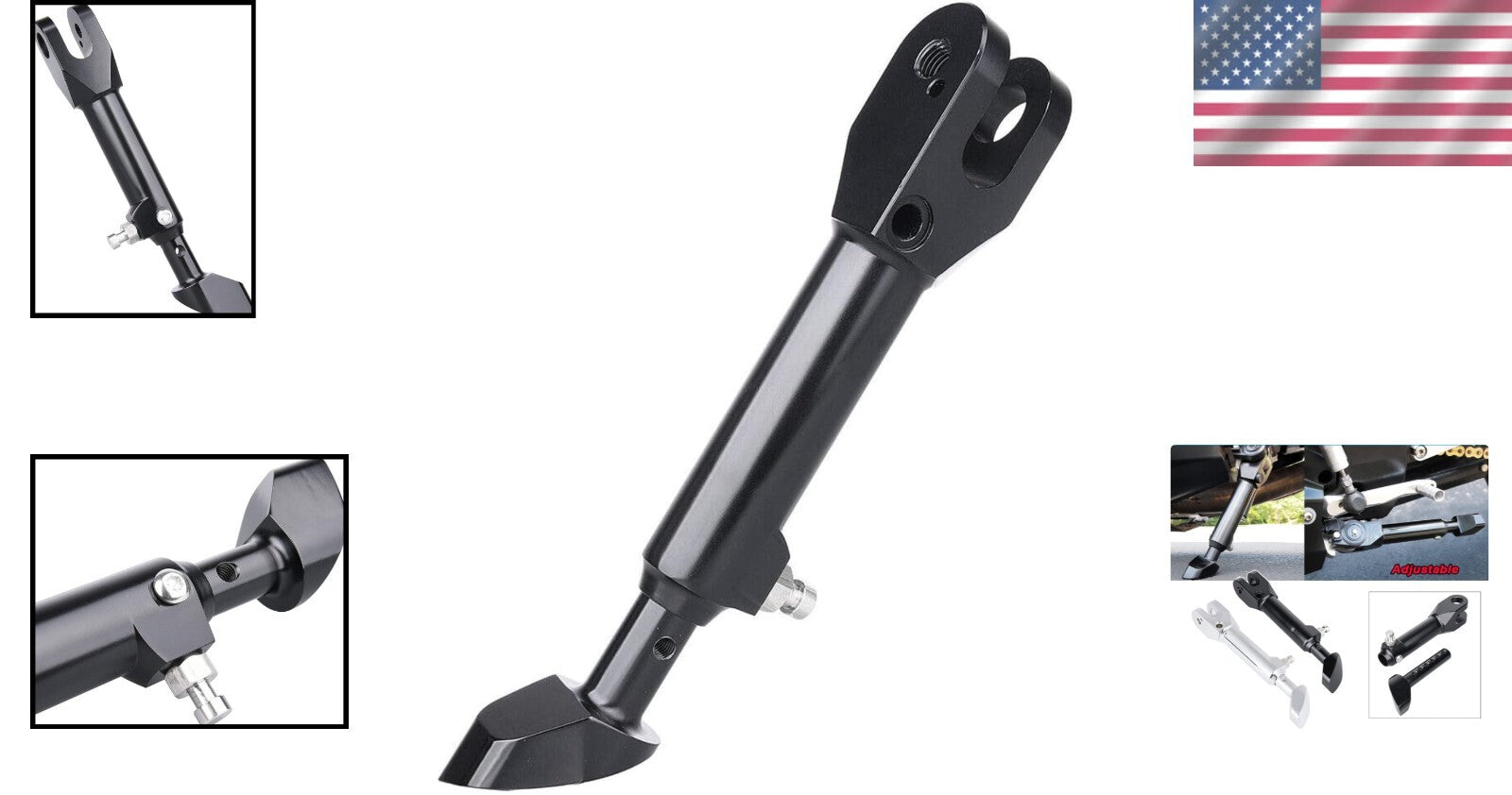 Adjustable CNC Kickstand for BMW S1000RR (2010-2020) - Premium Anodized Finish