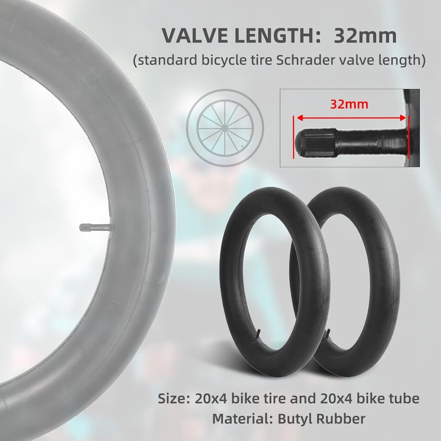 Heavy-Duty 20” Fat Bike Tires & Tubes with Knobby Tread - Ideal for Any Terrain